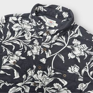 Faherty Men’s Small Cream Ash‎ Floral Knit Seasons Shirt 100% Organic Cotton
